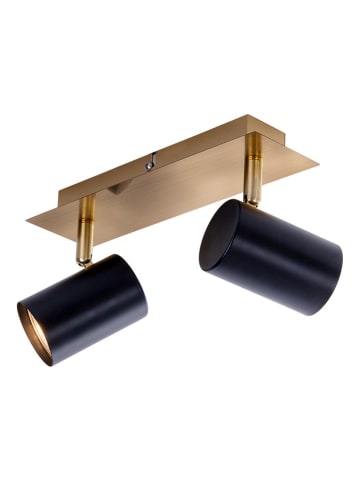 näve Plafonnière "Frida" zwart/goudkleurig - (L)24 x (B)7 cm