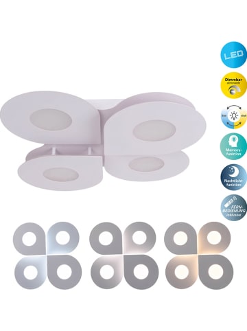 näve Ledplafonnière "Smilla" wit - (H)7,5 x Ø 50 cm