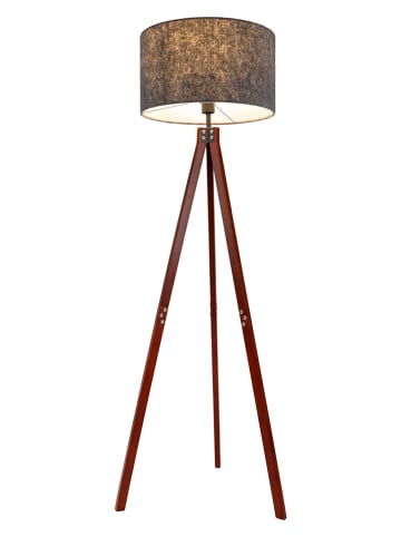 näve Standleuchte "Filco" in Grau/ Braun - (H)147 x Ø 45 cm