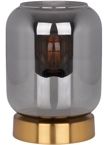 näve Tafellamp "Alessio" grijs/goudkleurig - (H)17 x Ø 20 cm