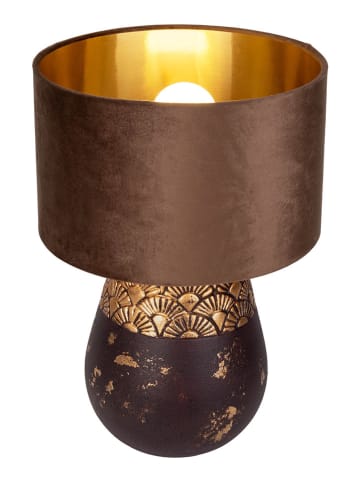 näve Tischleuchte "Bronco" in Helbraun - (H)39 x Ø 26 cm