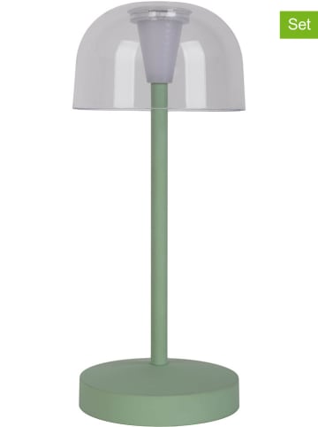 näve 2-delige set: ledtafellampen "Gomba" mintgroen - energieklasse F (A tot G)