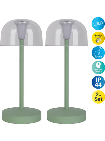 näve 2-delige set: ledtafellampen "Gomba" mintgroen - energieklasse F (A tot G)