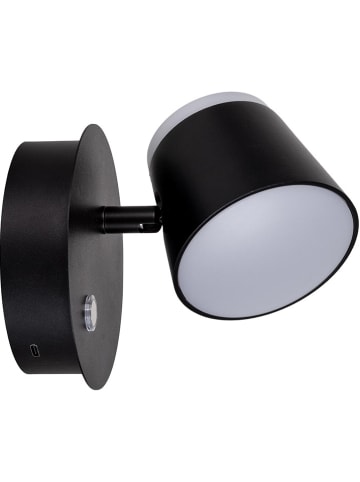 näve Akumulatorowa lampa ścienna LED "Tondo" w kolorze czarnym - szer. 14,5 cm