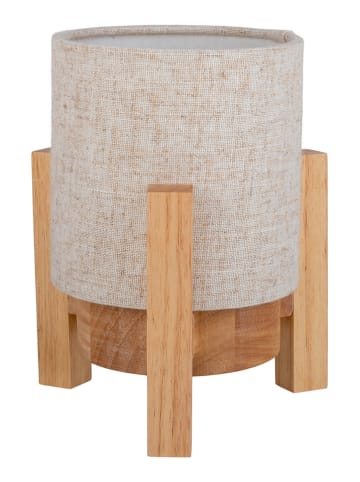 näve Akkutischleuchte "Madita" in Beige/ Hellbraun - (H)19 x Ø 16 cm