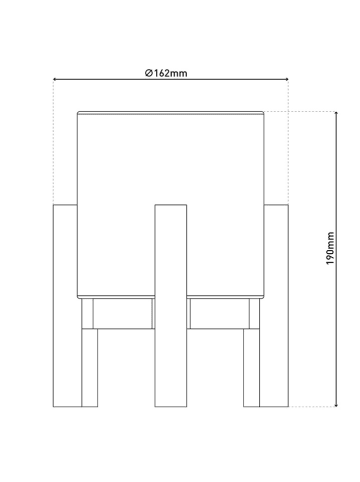 näve Akkutischleuchte "Madita" in Beige/ Hellbraun - (H)19 x Ø 16 cm