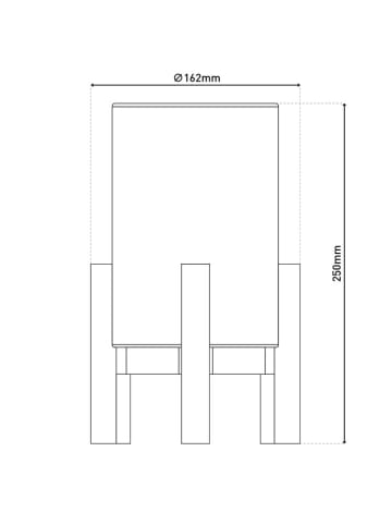 näve Akku-Tischleuchte "Madita" in Weiß/ Beige - (H)25 x Ø 16,2 cm