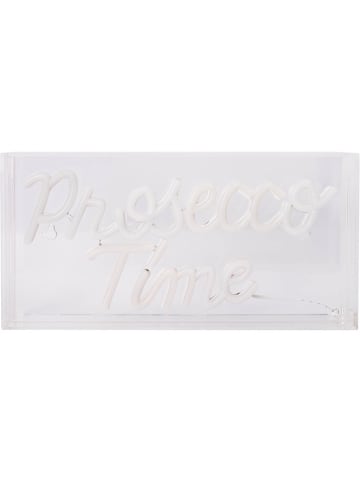 näve Led-tekstbord "Prosecco Time" turquoise/roze - (B)30 x (H)15 cm