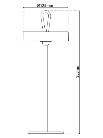 näve LED-Akku-Tischleuchte "ELLI" in Grau - EEK G (A bis G)