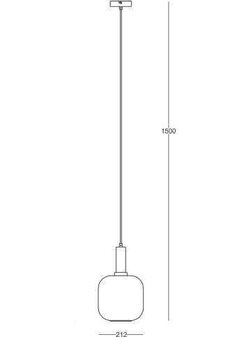 näve Hängeleuchte "Fumo" in Schwarz/ Gold