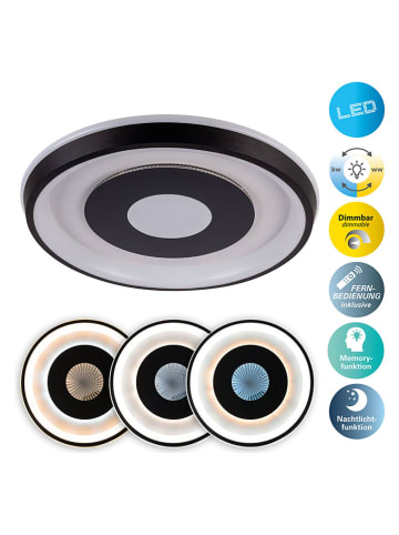 näve Ledplafonnière "Eva" zwart/wit - energieklasse E (A tot G)