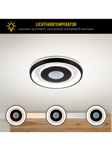 näve Ledplafonnière "Eva" zwart/wit - energieklasse E (A tot G)