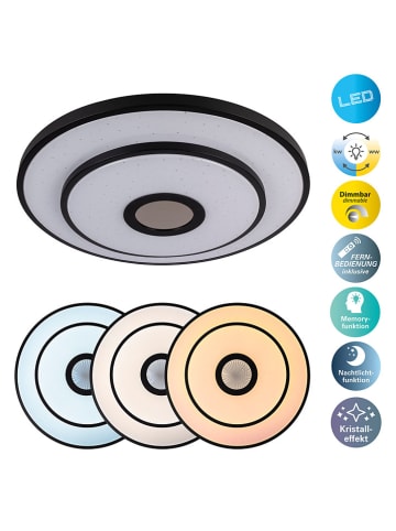 näve Lampa sufitowa LED "Genua" w kolorze czarnym - KEE F (A do G)