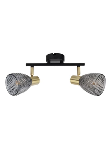 näve Lampa sufitowa "Lindita" w kolorze szarym - szer. 34,5 cm