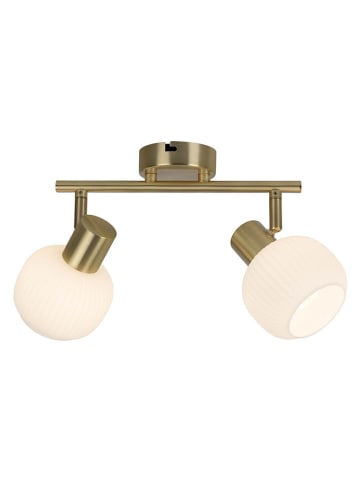 näve Ledplafonnière "Learta" goudkleurig/wit - (B)25 cm