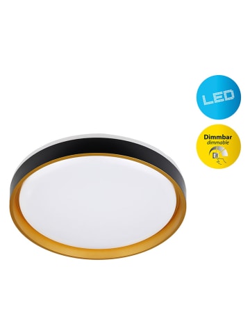 näve LED Deckenleuchte "Tunis" in Schwarz/ Hellbraun - EEK B (A bis G)