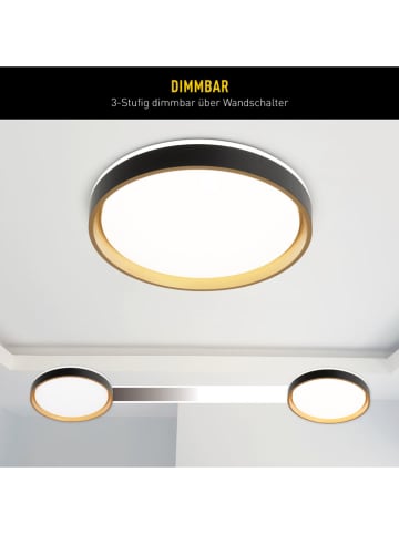 näve Lampa sufitowa LED "Tunis" w kolorze czarno-jasnobrązowym - KEE B (A do G)