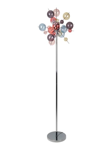 näve Lampa stojąca "Explosion" w kolorze srebrnym ze wzorem - wys. 169 cm