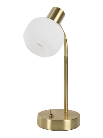 näve Tafellamp "Learta" wit/goudkleurig - (H)36,5 cm