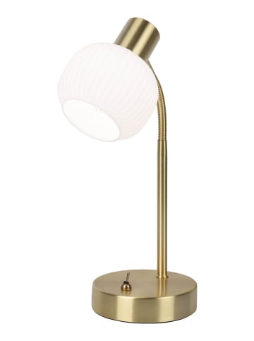 näve Lampa stołowa "Learta" w kolorze złoto-białym - wys. 36,5 cm