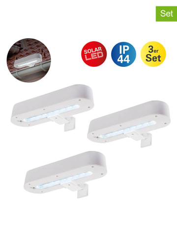 näve Solarne lampy ścienne (3 szt.) w kolorze białym - 20 x 5,4 x 11 cm