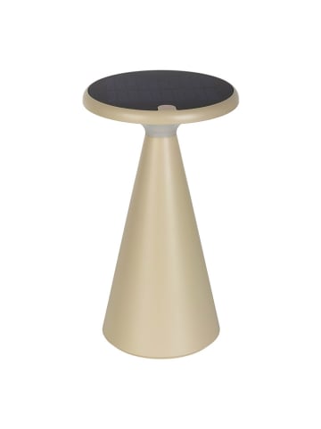 näve LED-Solar-Tischleuchte "Palu" in Beige - (H)20 x Ø 11,5 cm