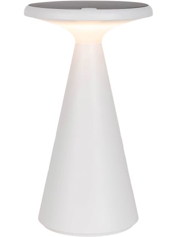 näve Solar-Akku-Tischleuchte "Palu" in Weiß - (H)30 x Ø 20 cm