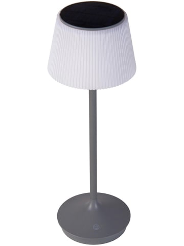 näve Solar-Akku-Tischleuchte "Emmi" in Grau/ Weiß