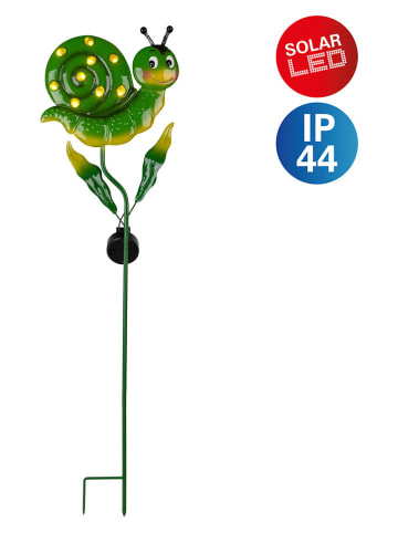 näve Solarna lampa ogrodowa "Snaily" w kolorze zielonym na trzonku - wys. 90 cm