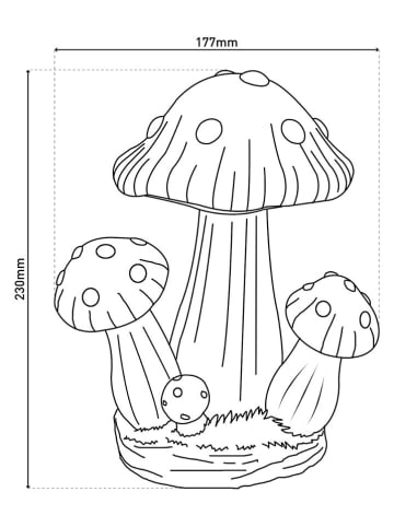 näve Decosolarlamp "Fungo" meerkleurig - (H)23 cm