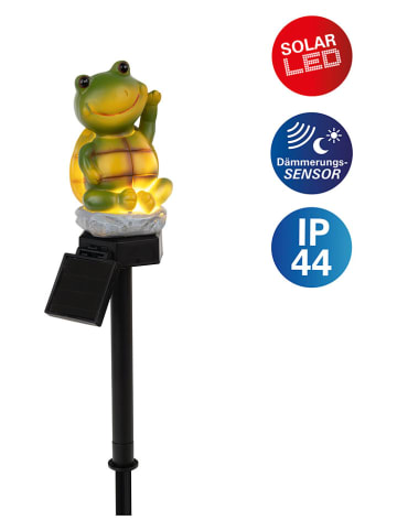 näve Solarna lampa ogrodowa w kolorze zielono-żółtym na trzonku - wys. 40 cm