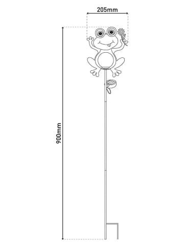 näve Solargrondsteker "Froggy" groen - (H)90 cm