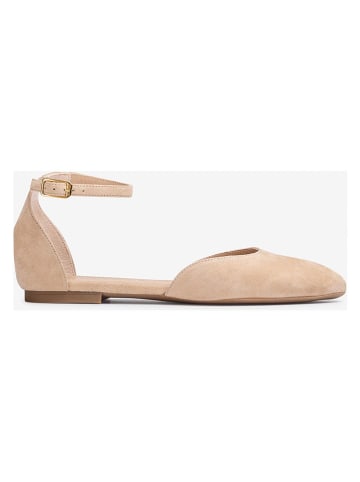 Unisa Leder-Ballerinas in Beige