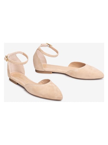 Unisa Leren ballerina's beige