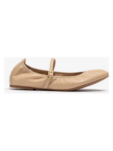 Unisa Leder-Spangenballerinas in Beige