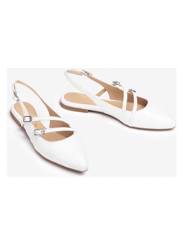 Unisa Leder-Ballerinas in Weiß