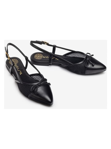 Unisa Skórzane baleriny w kolorze czarnym