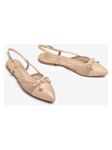 Unisa Leder-Slingballerinas in Beige