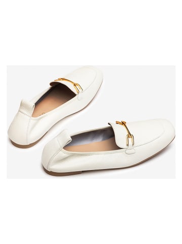 Unisa Leder-Slipper in Weiß