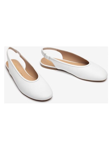 Unisa Leder-Slingballerinas in Weiß