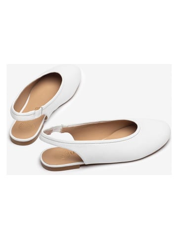 Unisa Leder-Slingballerinas in Weiß