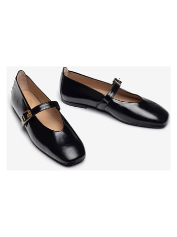 Unisa Leren ballerina's met bandje zwart