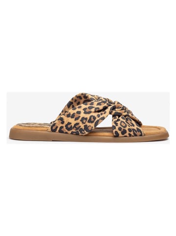 Unisa Leren slippers lichtbruin/bruin