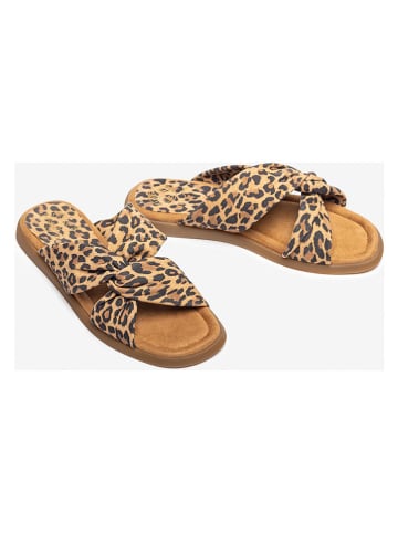 Unisa Leren slippers lichtbruin/bruin