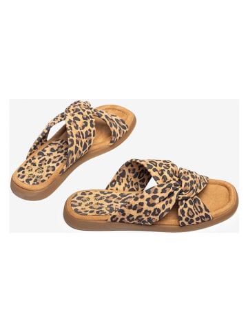 Unisa Leren slippers lichtbruin/bruin