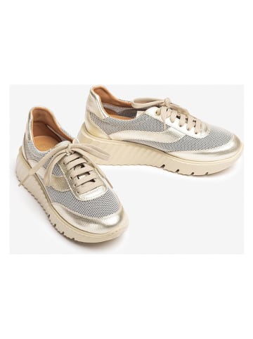Unisa Leren sneakers goudkleurig