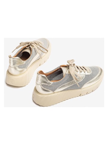 Unisa Leren sneakers goudkleurig