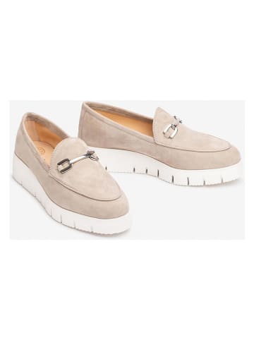 Unisa Leren mocassins beige