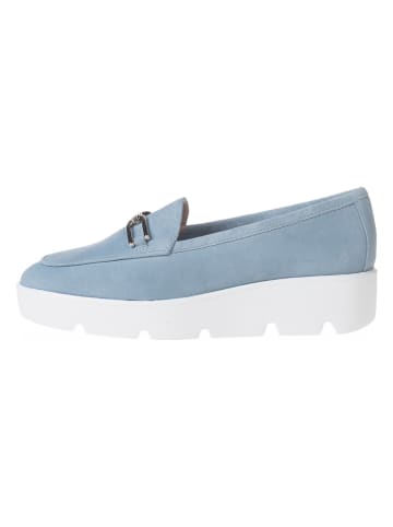 Unisa Leder-Slippers in Hellblau