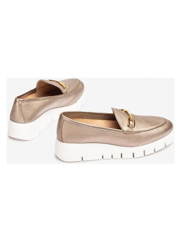 Unisa Leder-Mokassins in Gold